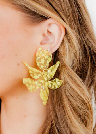 Zara gold leaf earrings new arrivals