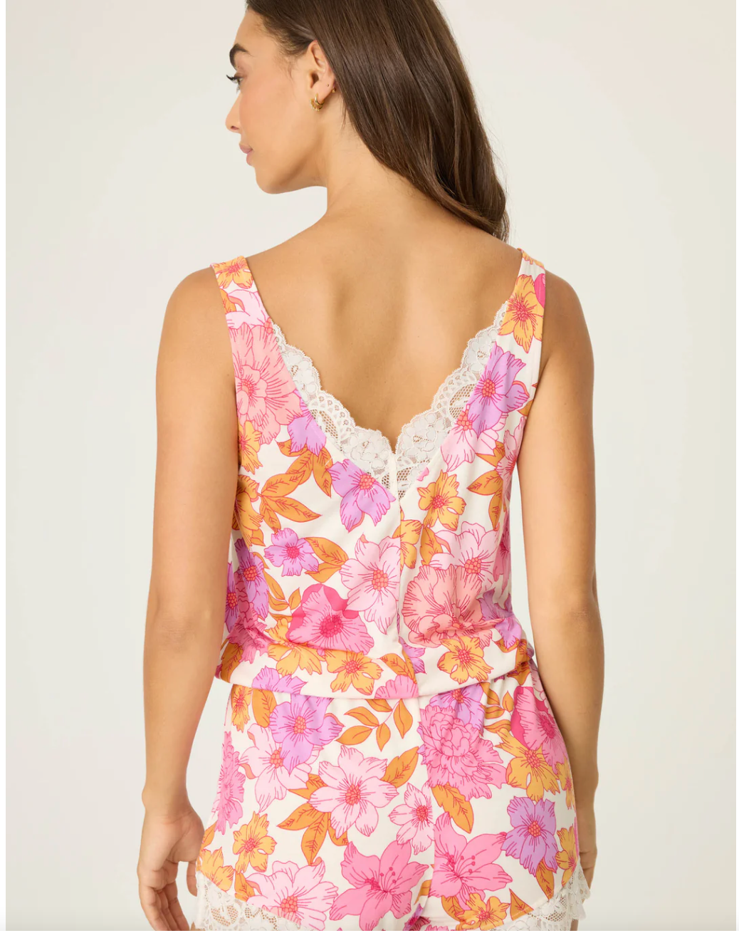 Sandra Sweet Dreams Printed Lace PJ Romper