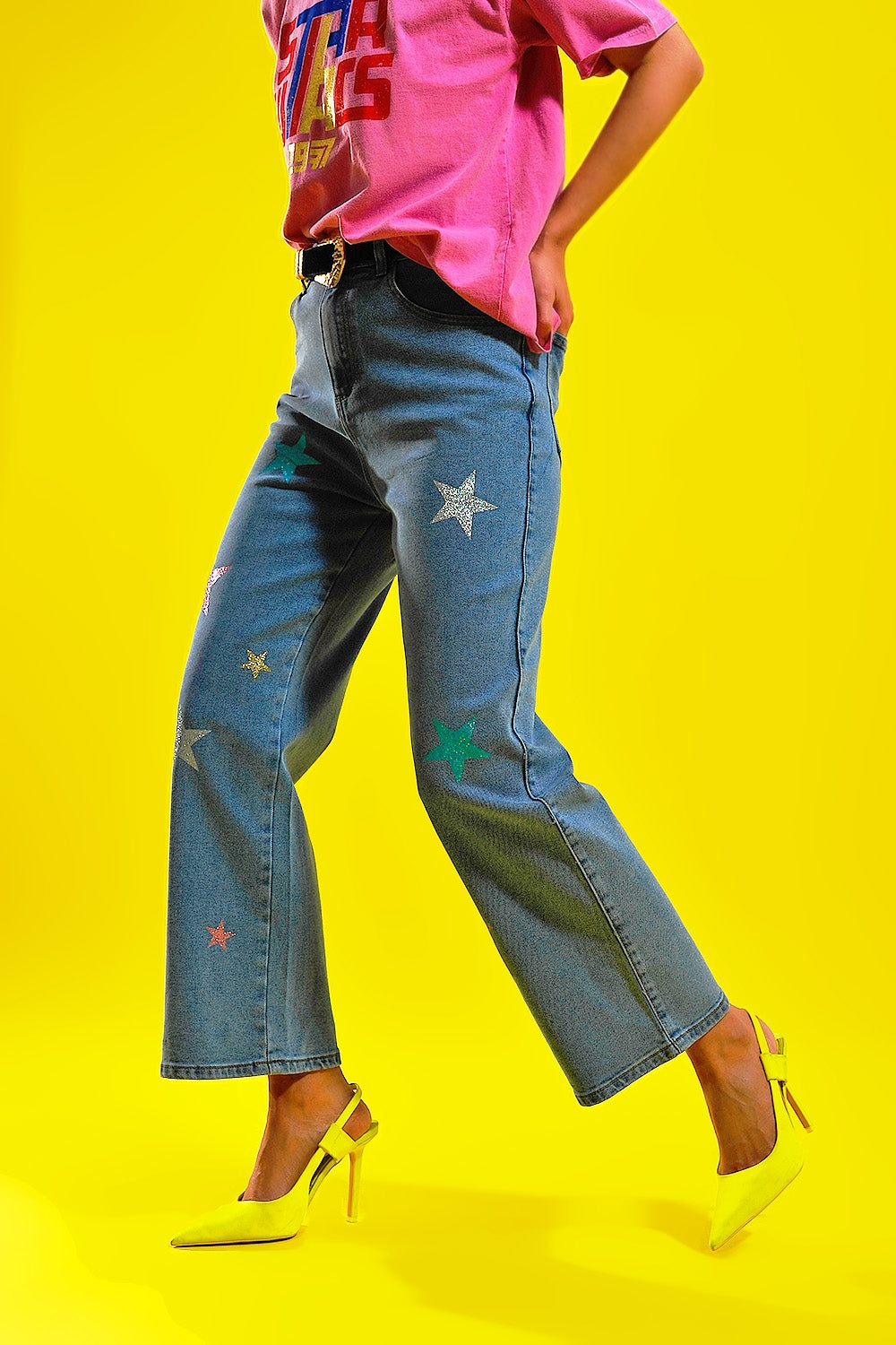 Star Print Jeans