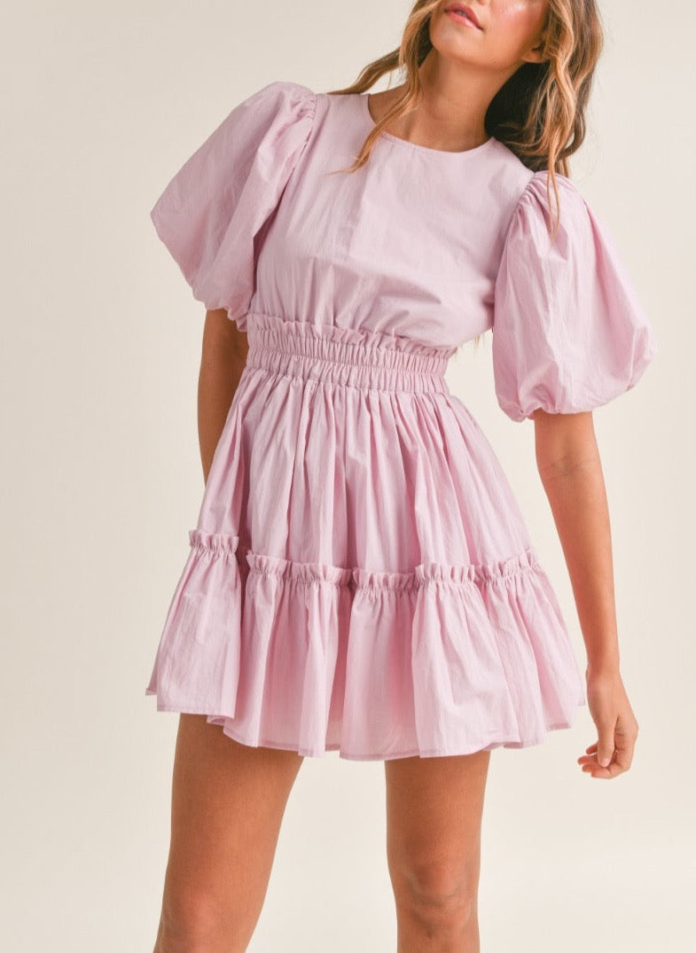 Nellie Puff Sleeve Mini Dress