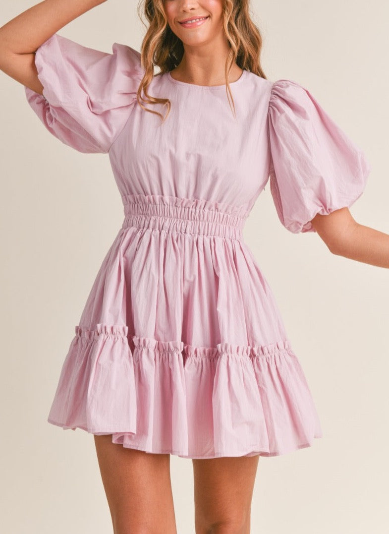 Nellie Puff Sleeve Mini Dress