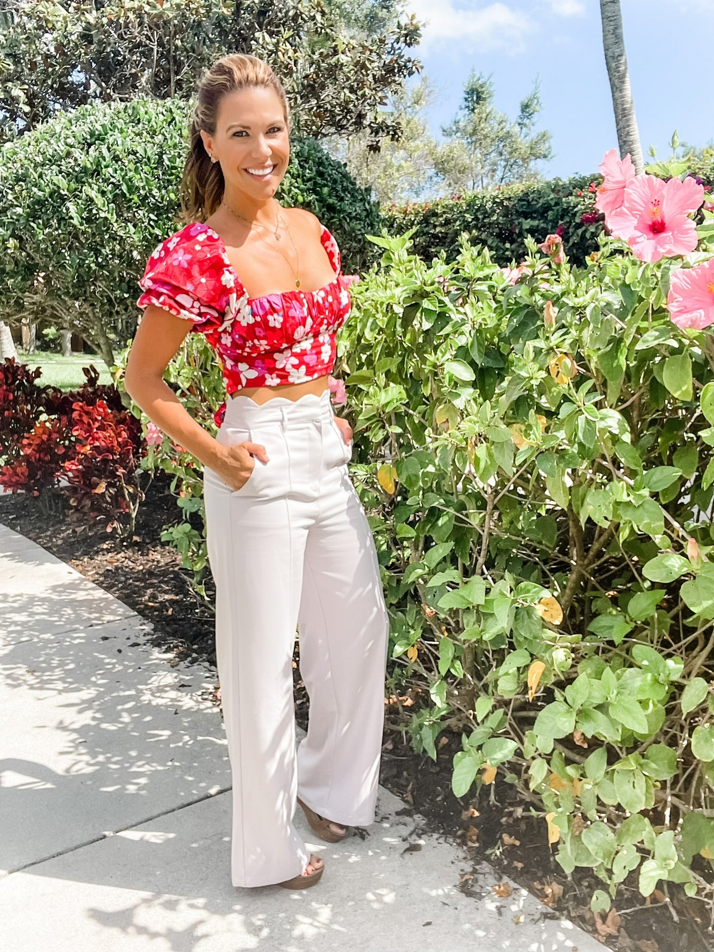 Lola Puff Sleeve Crop Top